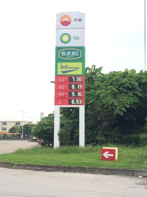 IP65 Gas Station LED Oil Price Display Board For Price Adjustment